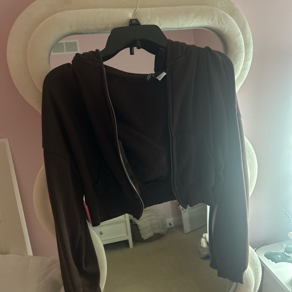 H&M Divided Chocolate Brown Zip-Up Hoodie